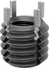 Key-Locking Threaded Inserts for Soft Metal