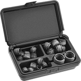 Image of Product. Front orientation. Threaded Inserts. Thread-Locking Threaded Insert Assortments.