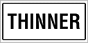Image of Product. Front orientation. Labels. Liquid and Gas Storage Labels , Thinner.