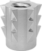 Flush-Profile Hammer-In Threaded Inserts for Softwood