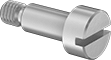 Image of Product. Front orientation. Shoulder Screws. Stainless Steel Slotted Precision Shoulder Screws.
