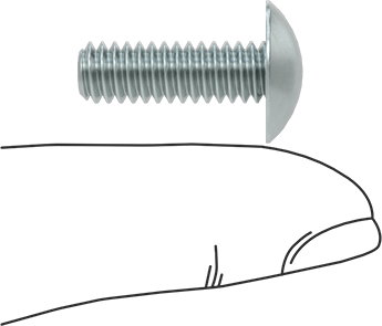Image of Product. Side1 orientation. Contains SizingReference. Steel Extra-Wide Truss Head Slotted Screws, Steel, 1/4"-20 Thread Size, 3/4" Long.