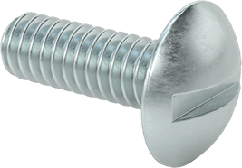 Image of Product. Front orientation. Steel Extra-Wide Truss Head Slotted Screws, Steel, 1/4"-20 Thread Size, 3/4" Long.
