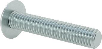 Image of Product. Back orientation. Steel Extra-Wide Truss Head Slotted Screws, Steel, 3/8"-16 Thread Size, 2" Long.