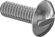 Image of Product. Front orientation. Rounded Head Screws. Steel Truss Head Slotted Screws.