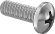Image of Product. Front orientation. Rounded Head Screws. Steel Pan Head Phillips Screws.
