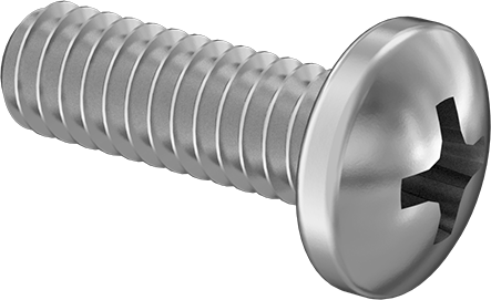Image of Product. Front orientation. Sealing Pan Head Screws, with Buna-N Rubber O-Ring, 4-40 Thread Size, 3/8" Long.