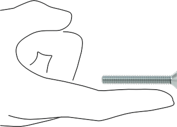 Image of Product. Side1 orientation. Contains SizingReference. Zinc-Plated Steel Phillips Flat Head Screw, 82 Degree Countersink Angle, 1/4"-20 Thread Size, 2" Long.