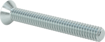 Image of Product. Back orientation. Zinc-Plated Steel Phillips Flat Head Screw, 82 Degree Countersink Angle, 1/4"-20 Thread Size, 2" Long.