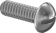 Image of Product. Front orientation. Rounded Head Screws. Steel Round Head Slotted Screws.