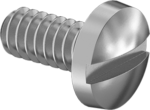Image of Product. Front orientation. Steel Binding Head Slotted Screws, Steel, 4-40 Thread Size, 1/4" Long.