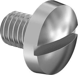 Image of Product. Front orientation. Steel Binding Head Slotted Screws, Steel, 10-32 Thread Size, 1/4" Long.