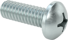 Image of Product. Front orientation. Steel Decorative Round Head Phillips Screws, 1/4"-20 Thread Size, 3/4" Long.