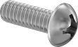 Image of Product. Front orientation. Rounded Head Screws. Steel Round Head Phillips Screws.