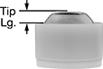 Image of Product. Front orientation. Contains Annotated. Coolant Nozzles. Machine-Mount Coolant Nozzles with Unthreaded Connection.