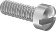 Image of Product. Front orientation. Rounded Head Screws. Stainless Steel Fillister Head Slotted Screws.