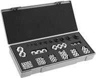 Image of Product. Front orientation. Threaded Inserts. Key-Locking Threaded Insert Assortments with Installation Tools.