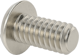Image of Product. Back orientation. Stainless Steel Tamper-Resistant One-Way Round Head Screws, 1/4"-20 Thread Size, 1/2" Long.