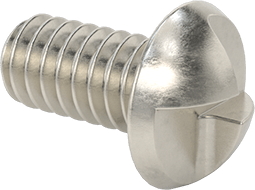 Image of Product. Front orientation. Stainless Steel Tamper-Resistant One-Way Round Head Screws, 1/4"-20 Thread Size, 1/2" Long.