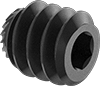 Serrated-Locking Steel Cup-Tip Set Screws