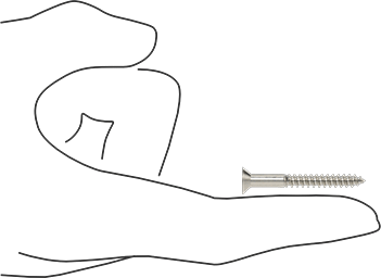 Image of Product. Side1 orientation. Contains SizingReference. Phillips Flat Head Screws for Wood, 18-8 Stainless Steel, Number 8 Size, 1-1/2" Long.