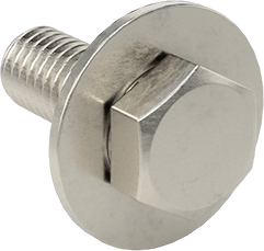 Image of Product. Front orientation. Hex Head Screw with Flat Washer, 3/8"-16 Thread Size, 1" Long.