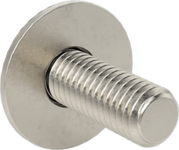 Image of Product. Back orientation. Hex Head Screw with Flat Washer, 3/8"-16 Thread Size, 1" Long.