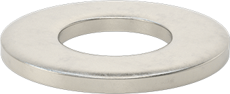 Image of Product. Bottom orientation. 18-8 Stainless Steel Oversized Washer, for 1-7/8" Screw Size, 2.000" ID, 4.000" OD.