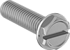 Image of Product. Front orientation. Hex Head Screws. Stainless Steel Flanged Slotted Hex Head Screws.
