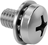 Stainless Steel Pan Head Phillips Screws with Internal-Tooth Lock Washer