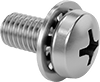 Stainless Steel Pan Head Phillips Screws with Internal-Tooth Lock Washer