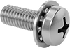Stainless Steel Pan Head Phillips Screws with Internal-Tooth Lock Washer
