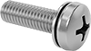Stainless Steel Pan Head Phillips Screws with Internal-Tooth Lock Washer