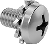 Stainless Steel Pan Head Phillips Screws with External-Tooth Lock Washer