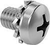 Stainless Steel Pan Head Phillips Screws with External-Tooth Lock Washer