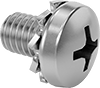 Stainless Steel Pan Head Phillips Screws with External-Tooth Lock Washer