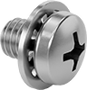 Stainless Steel Pan Head Phillips Screws with Internal-Tooth Lock Washer