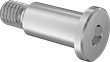 Image of Product. Front orientation. Shoulder Screws. Stainless Steel Ultra-Low-Profile Hex-Drive Precision Shoulder Screws.
