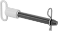 Image of Product. Loop Head with Cotter Pin. Front orientation. Hitch Pins. Hitch Pins, Loop Head, Cotter.
