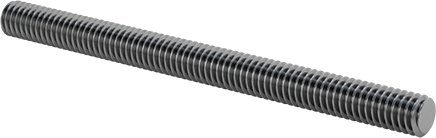 Image of Product. Front orientation. High-Strength Steel Threaded Rod, 5/16"-18 Thread Size, 4" Long.
