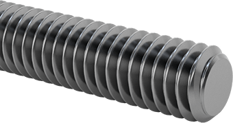 Image of Product. Front orientation. High-Strength Steel Threaded Rod, 5/16"-18 Thread Size, 1 Foot Long.