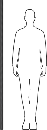 Image of Product. Side1 orientation. Contains SizingReference. High-Strength Steel Threaded Rod, 1-7/8"-12 Thread Size, 6 Feet Long.