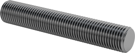 Image of Product. Front orientation. High-Strength Steel Threaded Rod, 2"-4-1/2 Thread Size, 1 Foot Long.