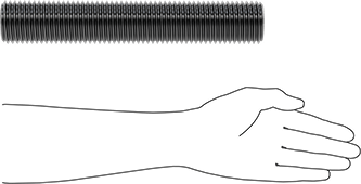 Image of Product. Side1 orientation. Contains SizingReference. High-Strength Steel Threaded Rod, 2"-4-1/2 Thread Size, 1 Foot Long.