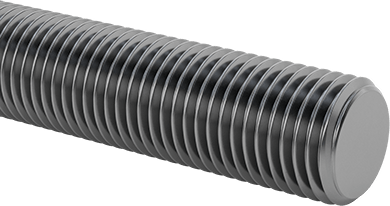 Image of Product. Front orientation. High-Strength Steel Threaded Rod, 2"-4-1/2 Thread Size, 2 Feet Long.