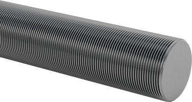 Image of Product. Front orientation. High-Strength Steel Threaded Rod, 2"-12 Thread Size, 3 Feet Long.