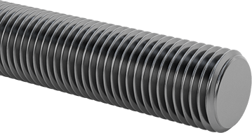 Image of Product. Front orientation. High-Strength Steel Threaded Rod, 1-1/2"-6 Thread Size, 12 Feet Long.