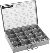 Image of Product. Front orientation. Tapping Screws. Stainless Steel Phillips Rounded Head Screws Assortments for Sheet Metal.