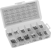 Image of Product. Front orientation. Tapping Screws. Stainless Steel Phillips Flat and Rounded Head Screws Assortments for Sheet Metal .