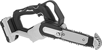Image of Product. Front orientation. Chain Saws. Battery-Powered Chain Saws, Angle Grip.